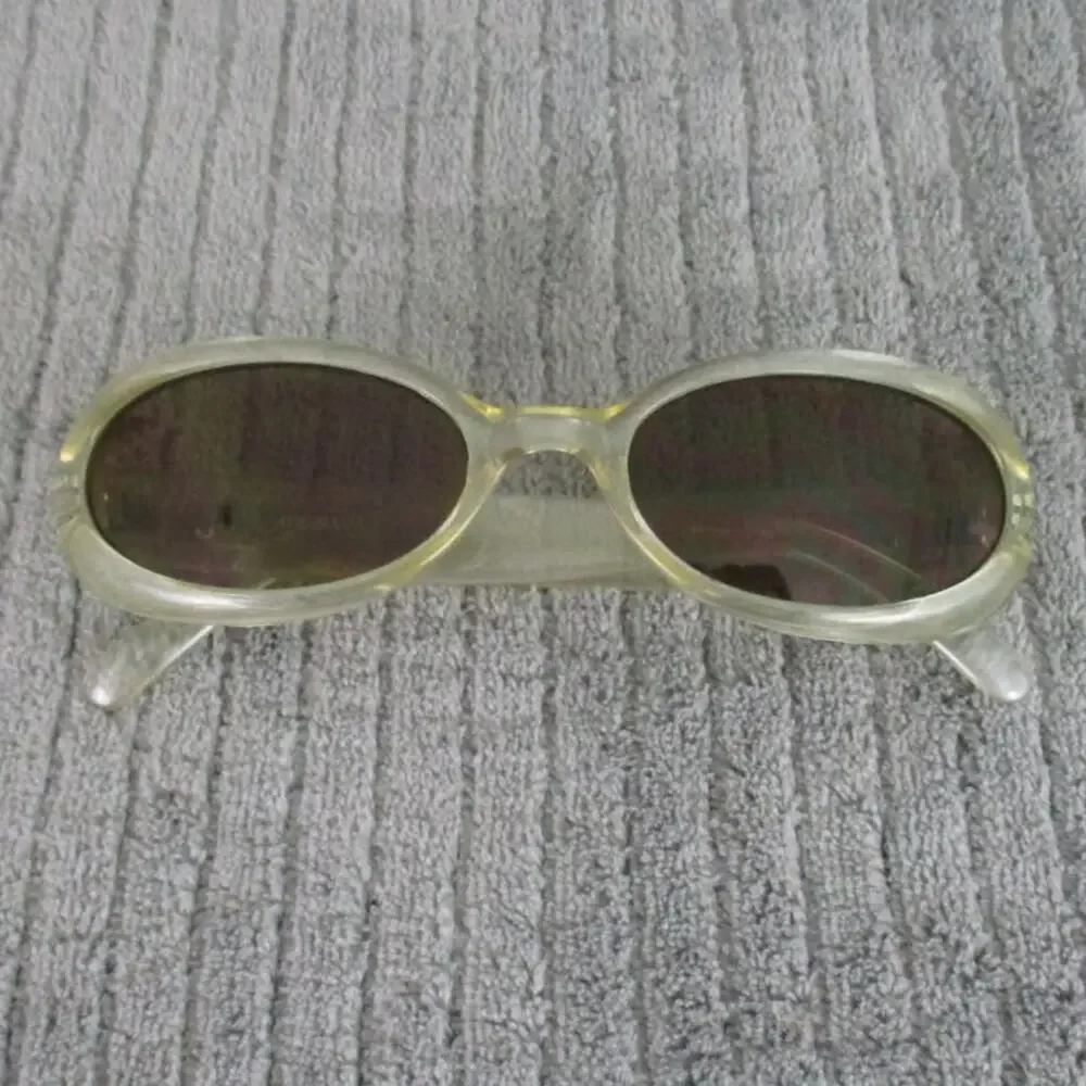 New Divine Eyewear Athena Pearl White / Amber Sunglasses
